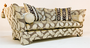 Duresta Pagoda Knole Sofa With Bolsters and Scatters.